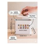 The Mia Storage Dekoratif Metal İlaç Saklama ve Organizer Kutusu Ecza Kabı Beyaz