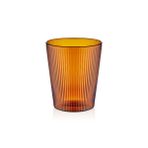 The Mia Striped Borosilikat 400 ml Amber Cam Bardak