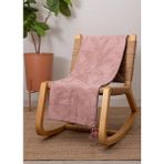 The Mia Throw Koltuk Şalı Püsküllü Gül Kurusu 170X130 - 170 x 130 cm