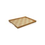 The Mia TPS0065 Wicker 40x31 CM Bambu Tepsi