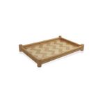 The Mia TPS0071 Wicker 41x28 CM Bambu Tepsi