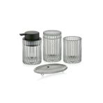 The Mia Vinka Banyo Seti 4 Parça Şeffaf 300 ml BNY0033