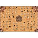 The Mindful Word Yoga Pozu Posteri (24 x 36 inç) - Ekstra Büyük Yoga Posteri 62 Assana/Pozisyon/Esnetmeli İngiliz ve Sanskritçe (Rulo/Tüp)