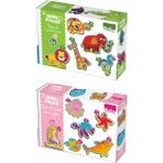 The Monarch Co Eğitici Bebek Puzzle 2'li Set: Benim Ilk Hayvanlar ve Deniz Canlıları Yapbozum (1+ Yaş Eğitici Oyuncak)