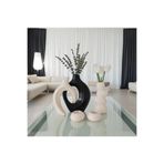The Motellas Platinum 5 Parça Modern Dekoratif Vazo & Mumluk Seti | Büyük Boy Salon & Ofis Dekoru yük/23 cm