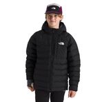 THE NORTH FACE Erkek Çocuk Tersinir Perrito Kapüşonlu Ceket | Su Geçirmez Kışlık Puffer Mont, Seyahat için Hafif Dış Giyim, Tnf Siyah/Füme İnci, XXL