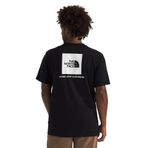 THE NORTH FACE Erkek Core Box NSE Kısa Kollu Tişört | Fitilli Yakalı Markalı Tişört, Tnf Siyah/Tnf Beyaz, L