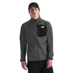The North Face Erkek Crest Tam Fermuarlı Ceket - Su Geçirmez Kaplamalı Polar Ceket, Dayanıklı Yaka, Güvenli Fermuarlı Cepler, Antrasit Gri/TNF Siyah, Medium