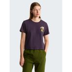 THE NORTH FACE Flora Embro Regular Baskılı T-Shirt, S, 5003365116, Mor, Kadın