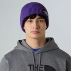 The North Face Logo Box Cuffed Unisex Outdoor Bere, Tek Beden, NF0A8CHENL41, Mor, Unisex Yetişkin