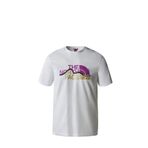 The North Face M S/S Mountain Line Tee Erkek Tişört TNFWHT/PURPLECACTUSFLOWER - M