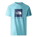 The North Face M S/S Raglan Redbox Tee - EU Erkek Tişört Mavi REEF WATERS/SUMMIT NAVY S