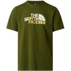 THE NORTH FACE Mountain Line Regular Kısa Kollu T-Shirt, M, NF0A8GUXBRI1, WOODLAND GREEN, Erkek