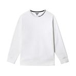 The North Face NF0A5ILHFN41 Beyaz M Zumu Crew Fleece Erkek Outdoor Sweatshirts