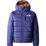 The North Face NF0A82DAOSX1 İki Taraflı Kaz Tüyü Kapşonlu Mavi Erkek Çocuk Ceketi
