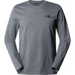 The North Face NF0A87QNDYY1 M L-S Sımple Dome Tee Gri Erkek T-shirt