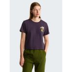 The North Face NF0A8G9QG5O1-W Flora Embro Regular Mor Yuvarlak Regular Fit Baskılı Kadın T-Shirt - XS