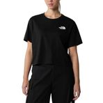 The North Face Simple Dome Cropped Slim Kadın Siyah Yuvarlak Yaka Tişört, L, NF0A87U4JK31