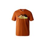 THE NORTH FACE S/S Mountain Line Tee Erkek T-Shirt - NF0A7X1N Bronz/Neon Sarı S