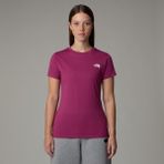 The North Face The Northfacew Ss Sd Slım Tee Kadın Tişört NF0A87NH6EO1 - Vişne