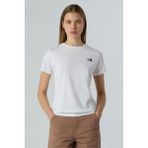 The North Face W SS SD SLIM TEE Kadın Kısa Kol T-Shirt Beyaz Rahat Kesim ve Günlük Kullanım İçin - XL