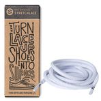 The Original Stretchlace | Elastik Ayakkabı Bağcıkları | Köpek Balığı Tankında Görüldüğü Gibi | Yuvarlak Esnek Ayakkabı Bağcığı, Beyaz, 24" Inches (60 cm)
