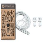 THE ORIGINAL STRETCHLACE Hızlı Kilitleme Bağsız Ayakkabı Bağcıkları, Beyaz, One Size