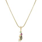 The Originals 316L Çelik Tavus Kuşu Figürlü Gold Renk Kolye 45CM - Altın