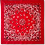 The Peacock Crew Bandanalar Premium Yumuşak Pamuklu Erkek Kadın Çocuk Bandana Şal Desenli Eşarp Atkısı Toplu veya Tekli Hediye Paketi, 1 Orijinal Kırmızı, 1 unit (Kraft Packaging)