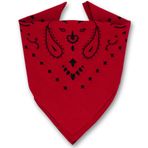 The Peacock Crew Bandanalar Premium Yumuşak Pamuklu Erkek Kadın Çocuk Bandana Şal Desenli Eşarp Atkısı Toplu veya Tekli Hediye Paketi, Kırmızı Kiraz, 1 unit (Kraft Packaging)