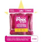 The Pink Stuff 3'lü Paket Mucizevi Mikrofiber Bez Cam ve Çok Amaçlı Kullanım İçin Parlaklık Sağlar