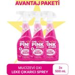 The Pink Stuff 3X500 ml Mucizevi Oxi Leke Çıkarıcı Sprey Avantaj Paketi GB Menşeli Etkili Leke Çıkarma Gücü - 1,5 lt