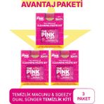 The Pink Stuff Mucizevi Miracle Temizlik Macunu & Mucizevi Dual Çift Taraflı Bulaşık Süngeri Avantaj Paket 3X850GR