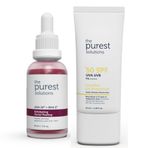 The Purest Solutions Canlandırıcı ve Ton Eşitleyici Yüz Peeling Serum ve SPF 50+ Güneş Koruyucu Set