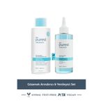 The Purest Solutions Gözenek Arındırıcı Set: Micellar Makyaj Temizleme Suyu 400ml & Glikolik Asit Tonik 200ml