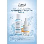The Purest Solutions Hyalüronik Asit Yüz Temizleme Jeli + C Vitamini Aydınlatıcı Serum 8 ml Nemlendirici & Cilt Tonu Eşitleyici Bakım Seti