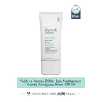 The Purest Solutions Yağlı Ciltler İçin Mat Bitişli SPF50+ 50 ml Güneş Kremi