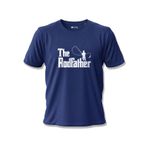 The Rodfather Esprili Balıkçı Baskılı%100 Pamuklu Unisex Lacivert Tişört Lacivert