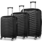 The Roomy Siyah 3'lü Valiz Seti Abs 3'lü Set(Kabin- Orta- Büyük Boy)