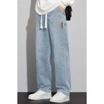 The Rule Erkek Buz Mavi Baggy Beli Lastikli Likralı Bol Kesim Esnek Jean Denim Kot Pantolon RF0484 - XL - Relax Fit