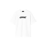 THE RULE Erkek Grave Baskılı Oversize%100 Pamuk Geniş Kesim Yumuşak Dokulu Bisiklet Yaka T-shirt Rf0508 Beyaz M