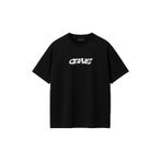 THE RULE Erkek Grave Baskılı Oversize%100 Pamuk Geniş Kesim Yumuşak Dokulu Bisiklet Yaka T-shirt Rf0508 Siyah S