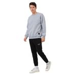 THE RULE Erkek Gri Oversize Fit Bisiklet Yaka Basic Içi Yumuşak Tüylü Sweatshirt Gri M