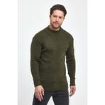 The Rule Erkek Haki Regular Fit Yarım Balıkçı Yaka Dokulu Desenli Triko Kazak RF0446 - XL