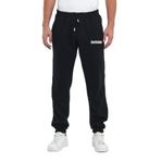THE RULE Erkek Kışlık Üç İplik Şardonlu Emotions Baskılı Regular Fit Beli Lastikli Eşofman Altı Siyah 2XL
