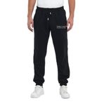 THE RULE Erkek Regular Kışlık 3 Iplik Şardonlu Beli Ve Paçası Lastikli Simplicity Baskılı Jogger Eşofman Altı Siyah S
