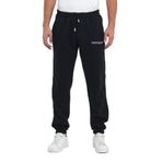 THE RULE Erkek Regular Kışlık 3 Iplik Şardonlu Beli Ve Paçası Lastikli Young Baskılı Jogger Eşofman Altı Siyah 2XL