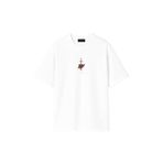 THE RULE Erkek Warden Baskılı Oversize%100 Pamuk Geniş Kesim Yumuşak Dokulu Bisiklet Yaka T-shirt Rf0509 Beyaz L