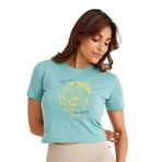 The Sea is Calling Summer Vibe Deniz Güneş Kum Yaz Kadın Tişört Kısa Kollu T-shirt Mint Crop Mint