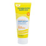 The Seaweed Bath Co. Sheer Protect Günlük SPF 30 Geniş Spektrumlu Hibrit Güneş Kremi, 3.4 oz, Sürdürülebilir Hasat Edilmiş Deniz Yosunu, Aloe, Yeşil Çay